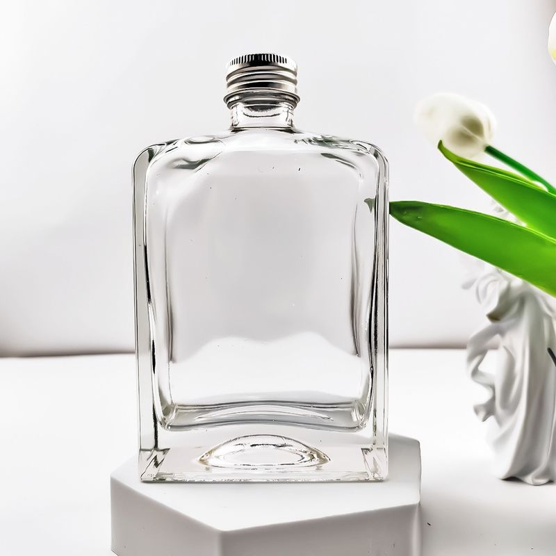 200ml Rectangular Glass Bottle for Whiskey Beer and Other Beverages Custom or Standard
